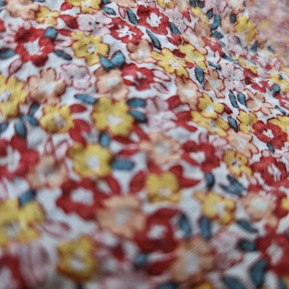 Mink Pink Sz M  Morwell Smocked Bishops Sleeve Floral Midi Flowy Summer Dress - Picture 12 of 12